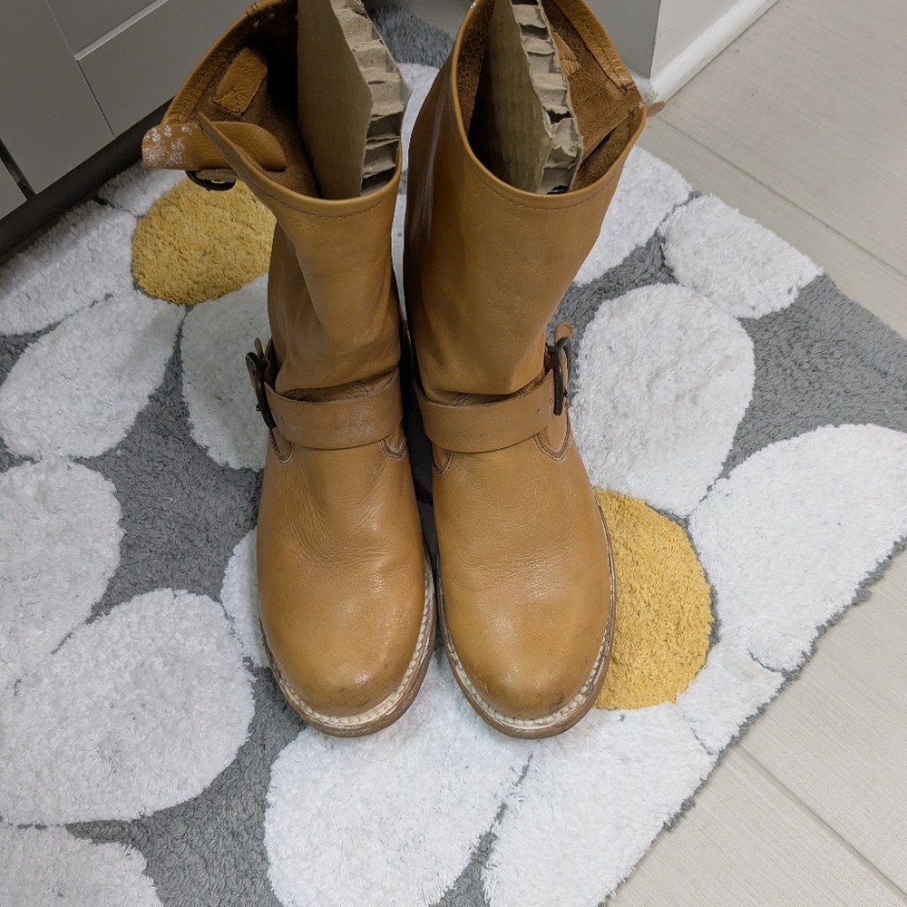 Frye Tan Heeled Boots